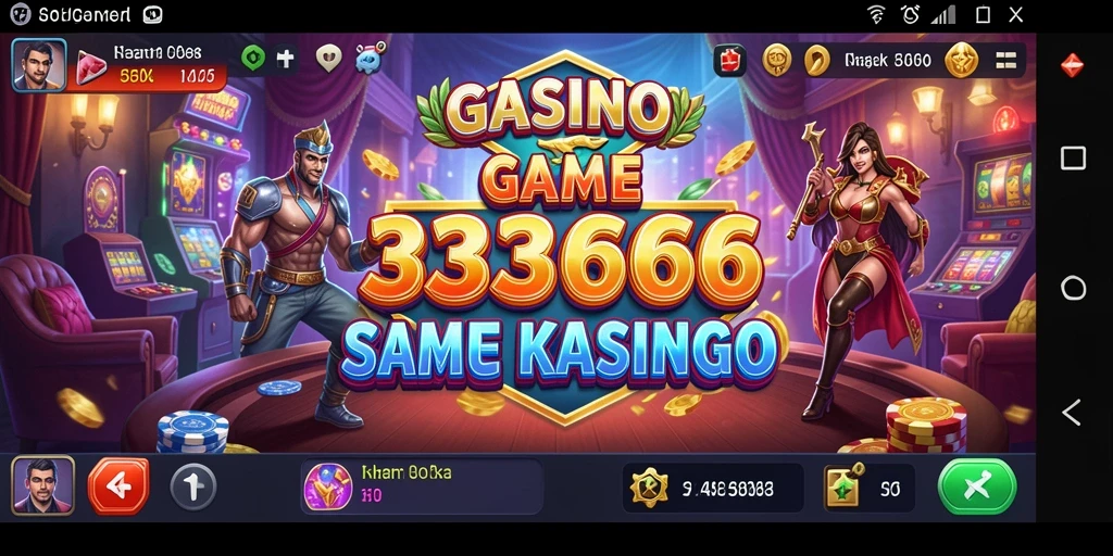 Tampilan gameplay menakjubkan dari 333666 dalam suasana kasino.