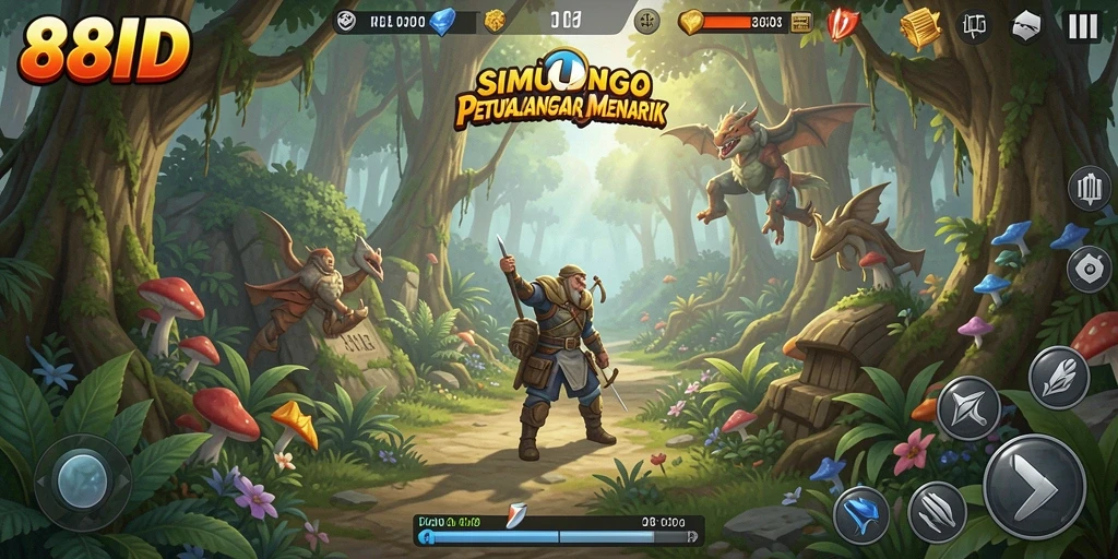 Screenshot gameplay 88ID menampilkan petualangan seru dalam simulasi.
