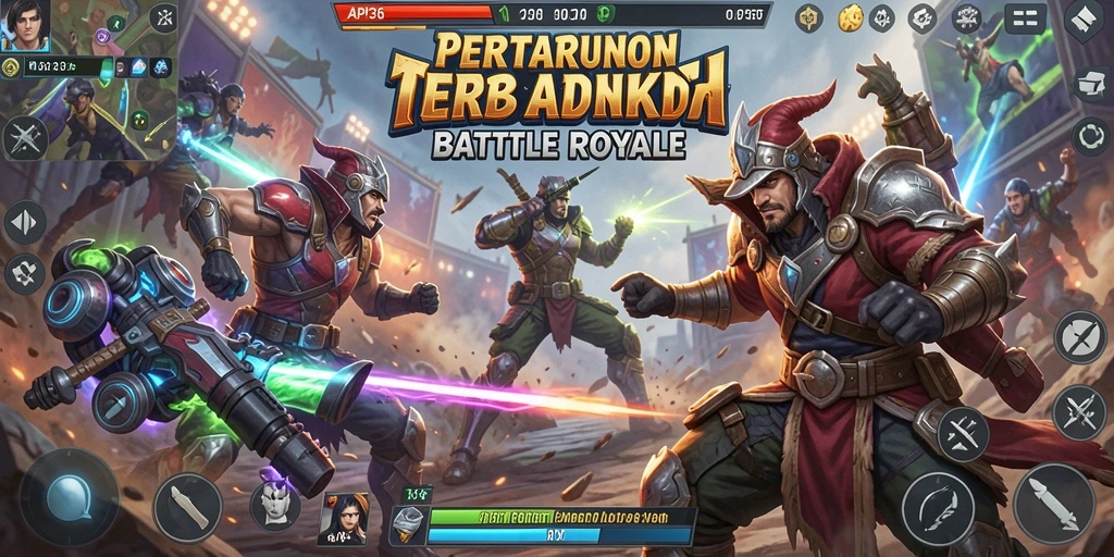 Tampilan gameplay seru API36 di arena Battle Royale