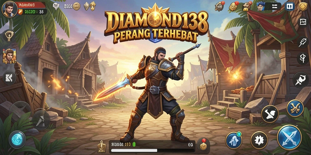 Tampilan gameplay seru dari <strong>DIAMOND138</strong> saat bertempur di arena Battle Royale.