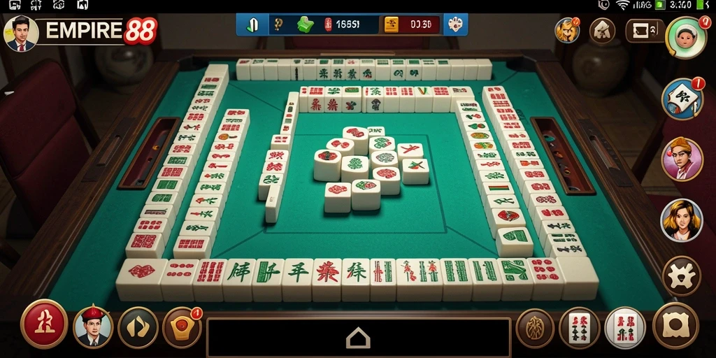 Screenshot EMPIRE88 menunjukkan gameplay Mahjong yang menarik dan seru.