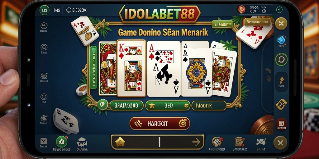 Screenshot gameplay domino yang menampilkan suasana seru dari IDOLABET88.