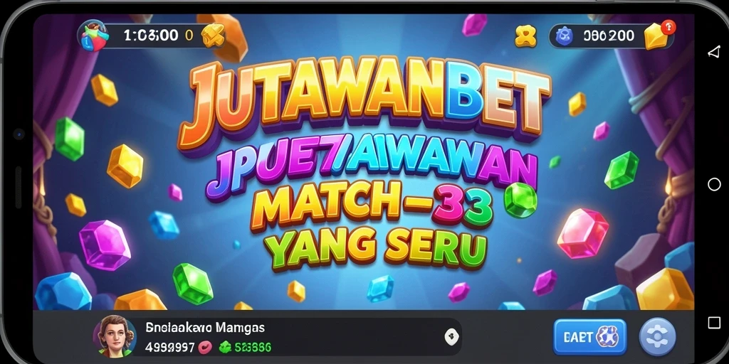 Screenshot utama JUTAWANBET menampilkan gameplay Match-3 yang menarik.
