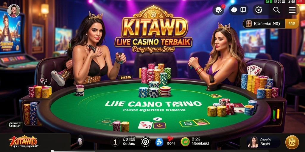 Tampilan gameplay Live Casino yang menarik dan interaktif di KITAWD.