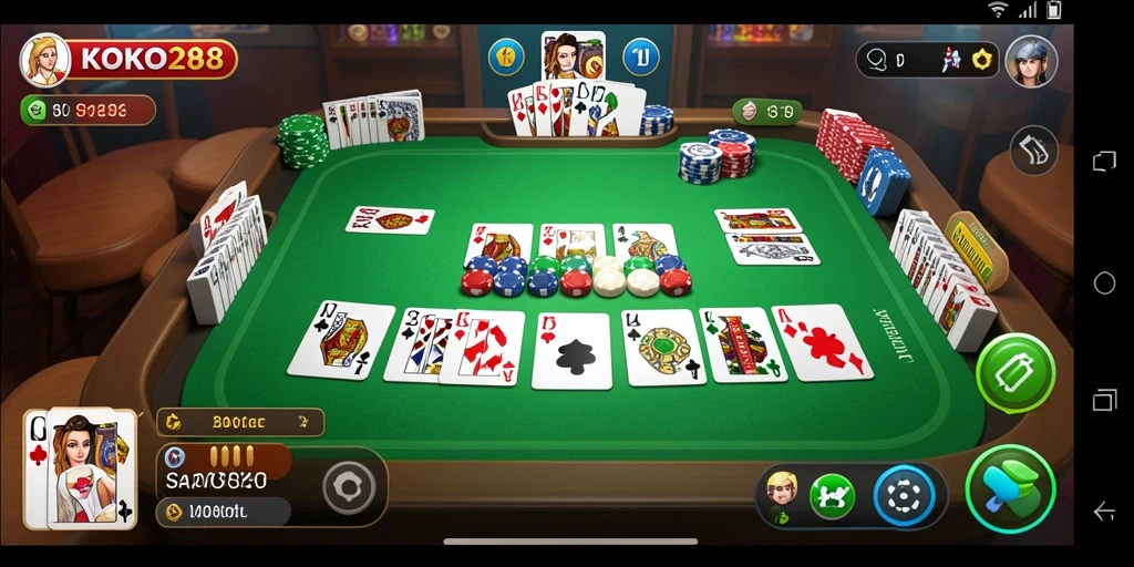 Tampilan gameplay KOKO288 menampilkan serunya permainan Gaple.