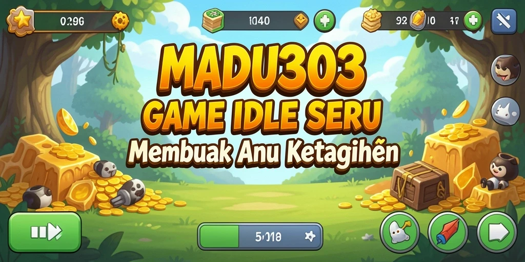 Tampilan utama gameplay MADU303 dengan fitur idle yang menarik.