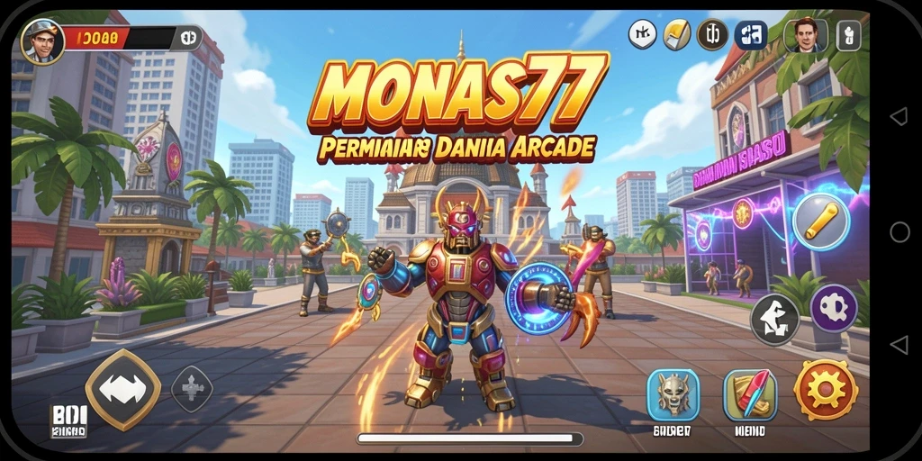 Tampilan gameplay seru dan menantang di MONAS77.
