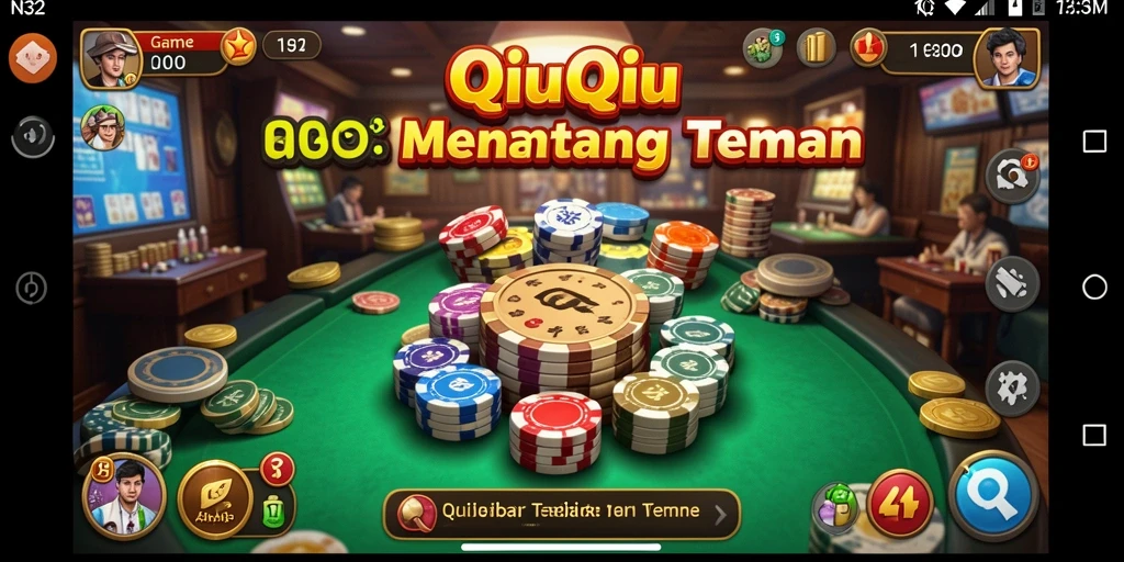 Screenshot gameplay N32 menampilkan suasana kompetitif QiuQiu.