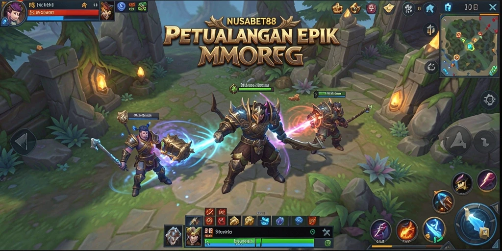 Tampilan seru dari gameplay NUSABET88 dalam dunia MMORPG.
