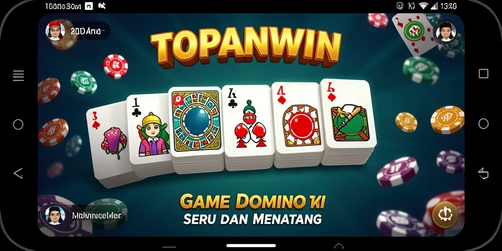 Tampilan gameplay Domino yang menarik dan interaktif di TOPANWIN.