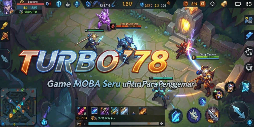 Gameplay seru TURBO78 dengan karakter unik dan pertempuran strategis.