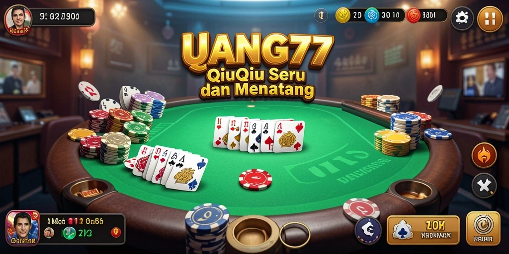 Screenshot UANG77 menampilkan pemain dalam aksi QiuQiu.