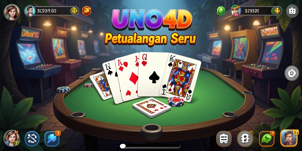Screenshot gameplay UNO4D yang menampilkan aksi seru dan petualangan kartu.