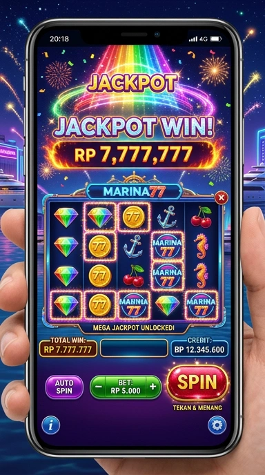 Tampilan utama aplikasi marina77 yang mudah dipahami.